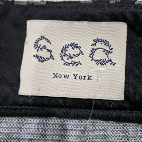 Sea New York Mini Skirt Leopard Print Side Pleated Zip Close Ruched Acrylic 2 - Picture 7 of 8